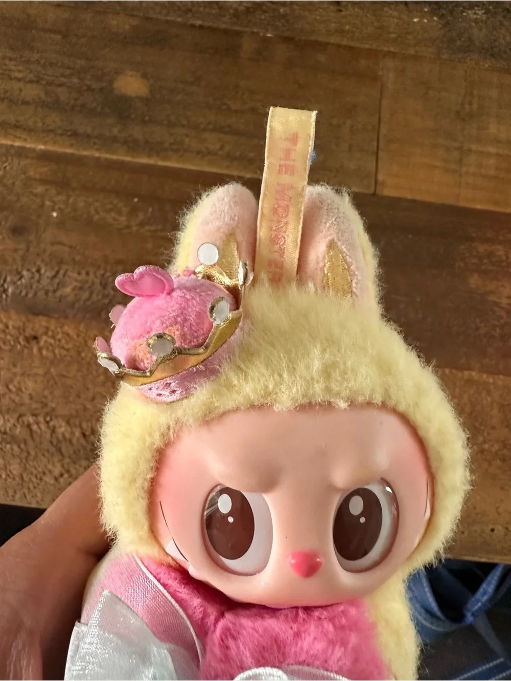 Labubu pop mart Plush Doll with Pink Bow - Kids Accessories